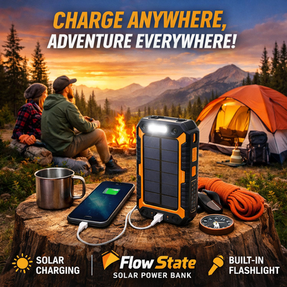 Flow State Solar Power Bank 50000Mah Large Capacity Fast Charge