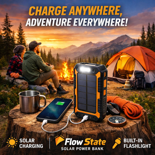 Flow State Solar Power Bank 50000Mah Large Capacity Fast Charge