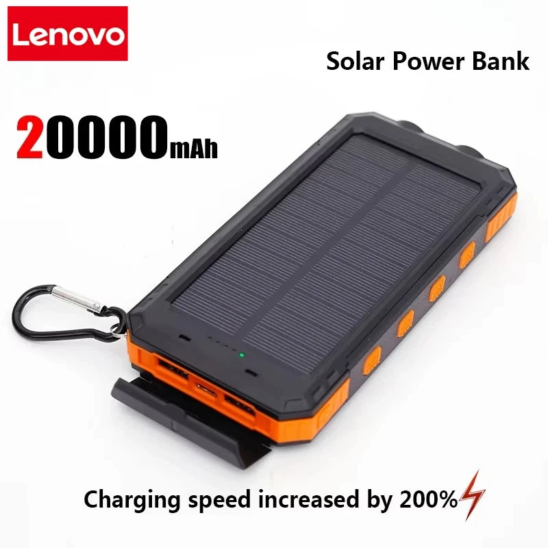 50000Mah Solar Power Bank Portable Charging Poverbank External Battery Charger Strong Light LDE Light for Iphone Samsung