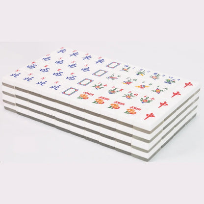 Luxury Silver Gold Acrylic Mahjong Set Smooth Hand-Rubbed 166 American Mahjong Tiles Travel Leisure Board Game for Home Famlity